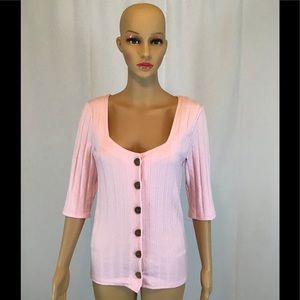 Free people NWT short sleeve shirt size Large